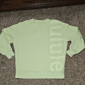 Lululemon Womens Crewneck Sweatshirt SPELLOUT Top!! 24" P2P! RARE!!!!!XMAS GIFT